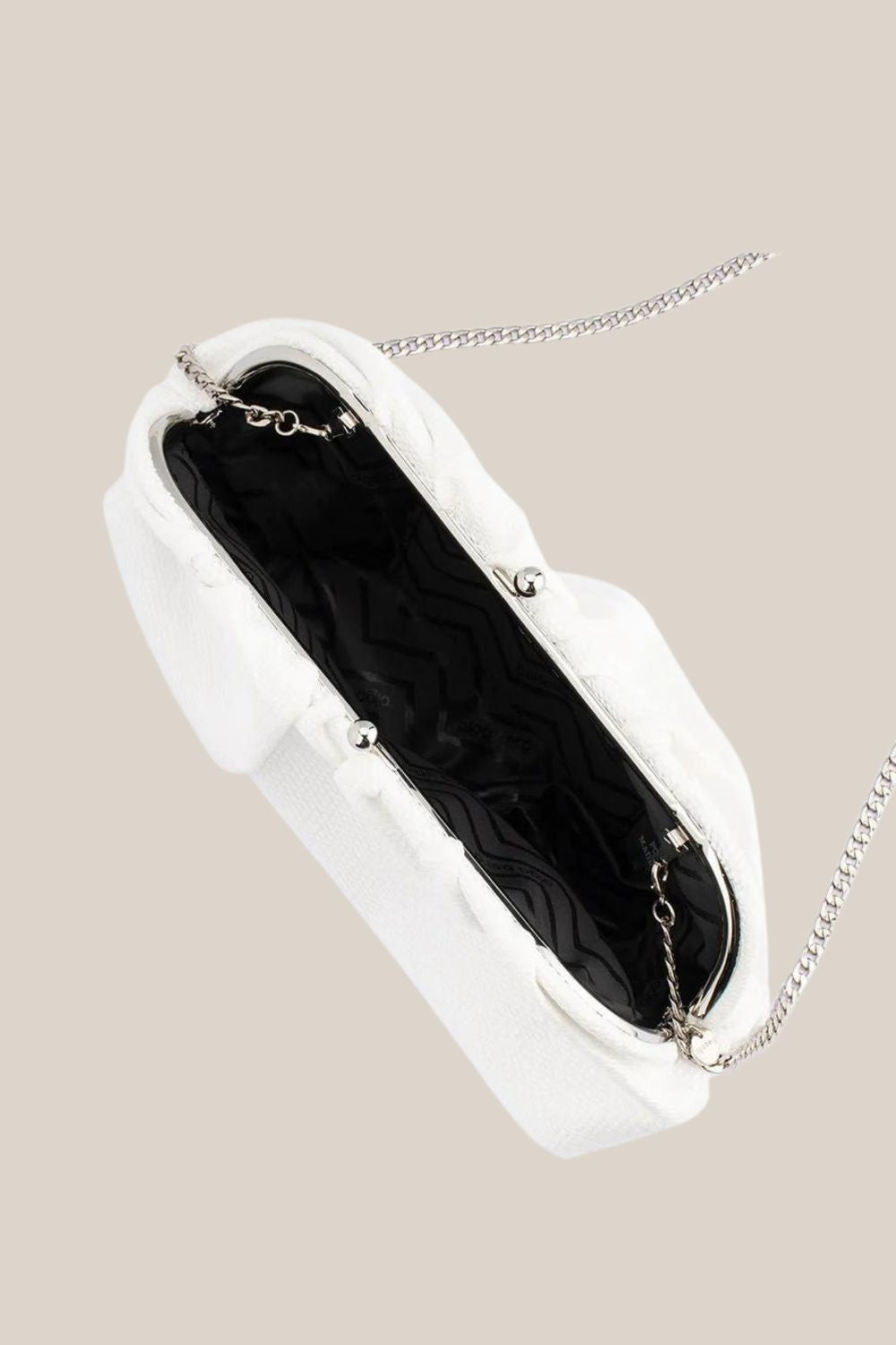 Olga Berg Queenie Gathered Woven Clutch