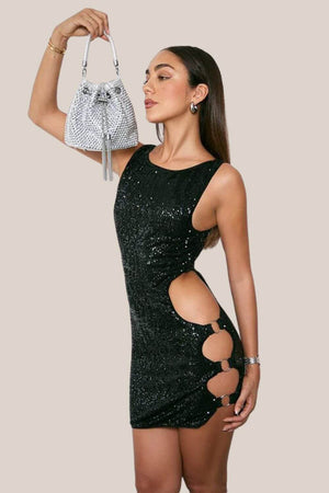 Olga Berg Santorini Studded Hotfix Pouch