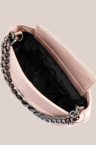 Olga Berg Jules Satin & Crystal Pouch