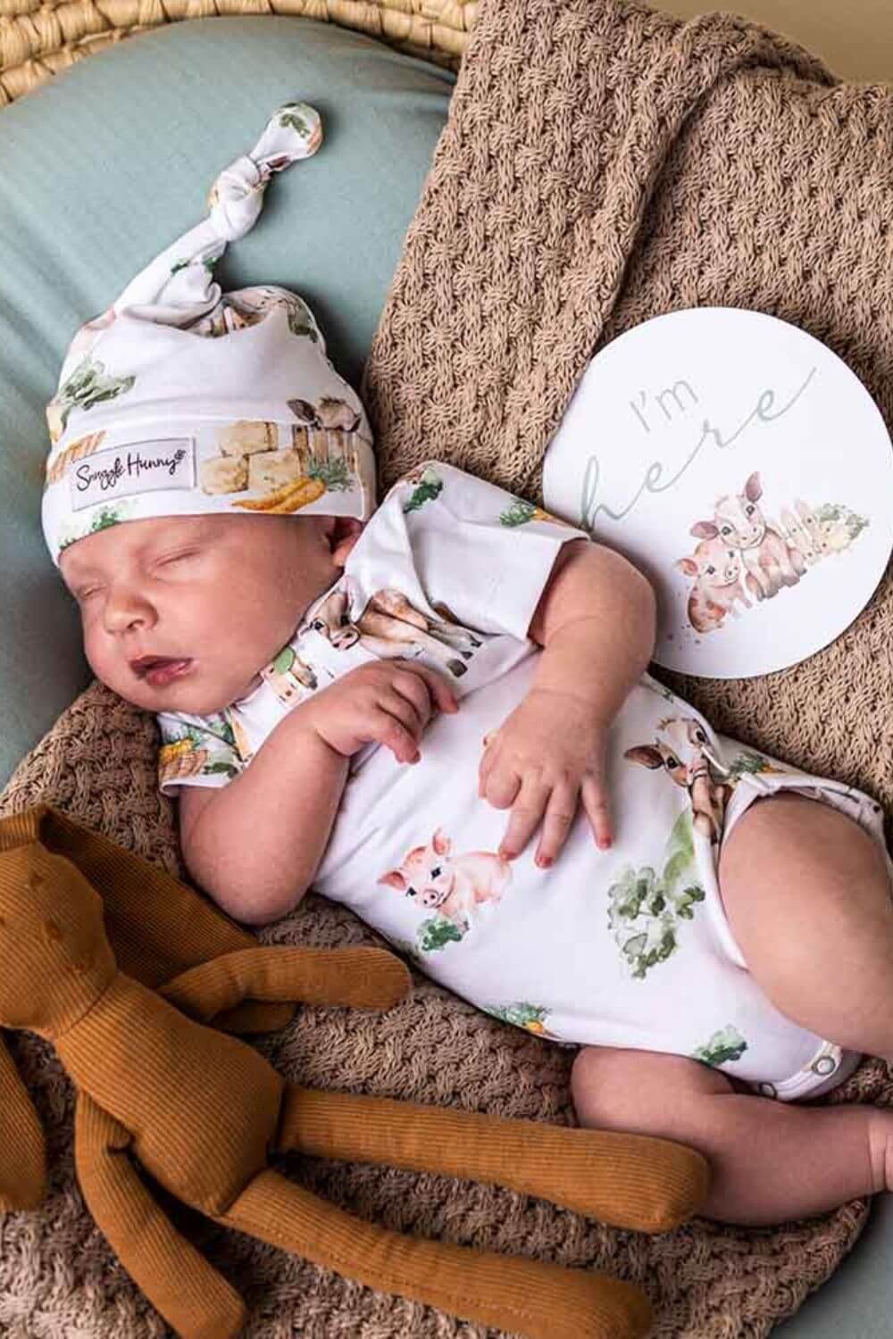 Snuggle Hunny Farm Short Sleeve Organic Bodysuit