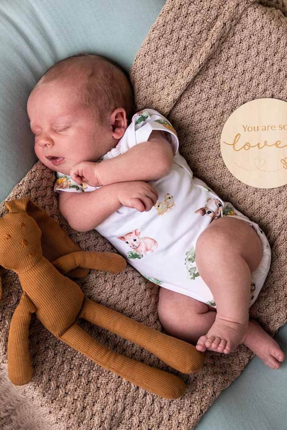 Snuggle Hunny Farm Short Sleeve Organic Bodysuit