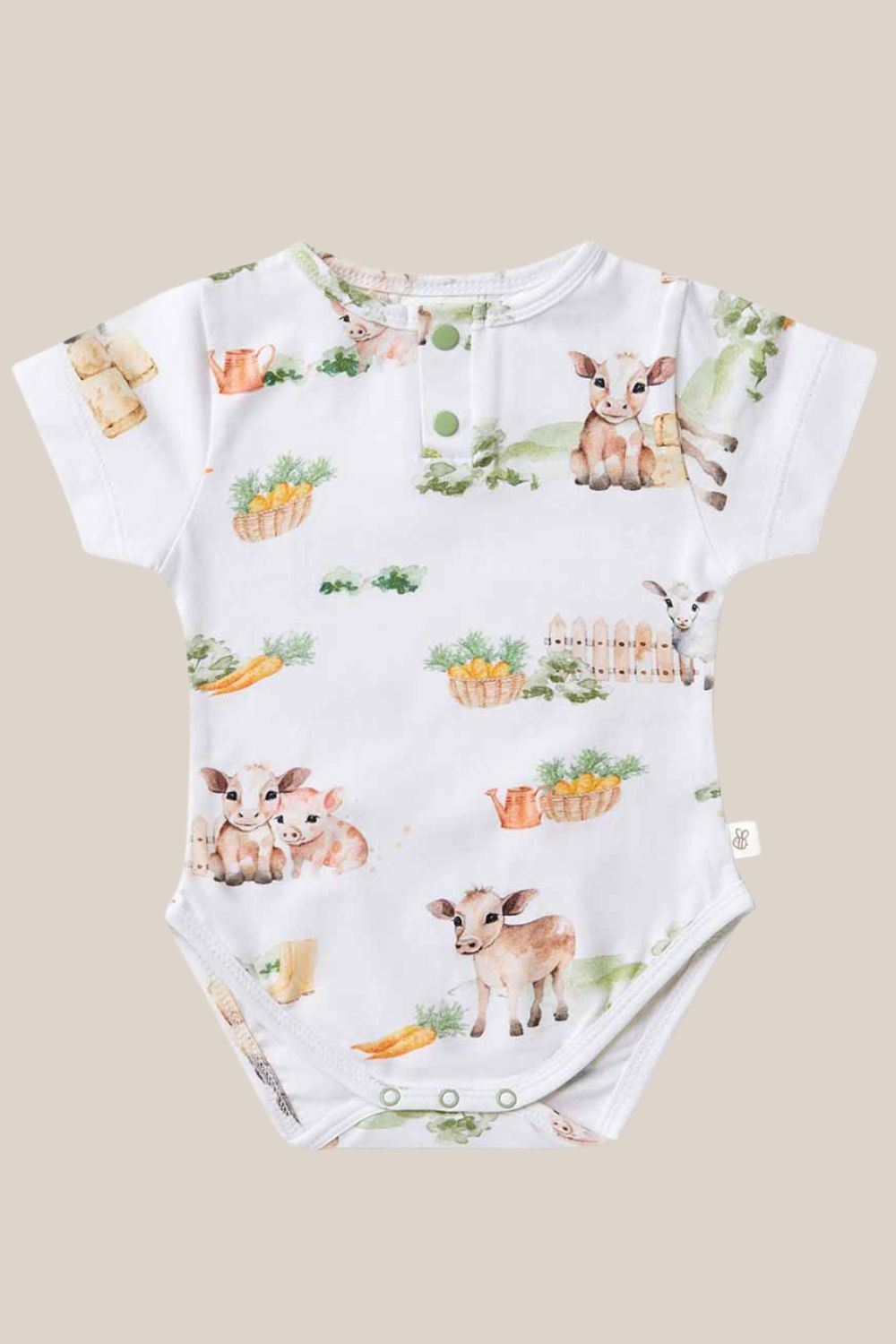Snuggle Hunny Farm Short Sleeve Organic Bodysuit