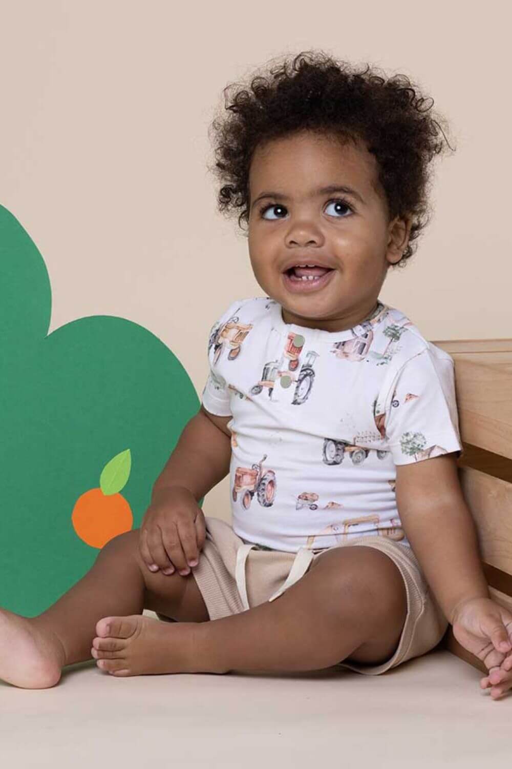 Snuggle Hunny Diggers & Tractors Short Sleeve Organic Bodysuit