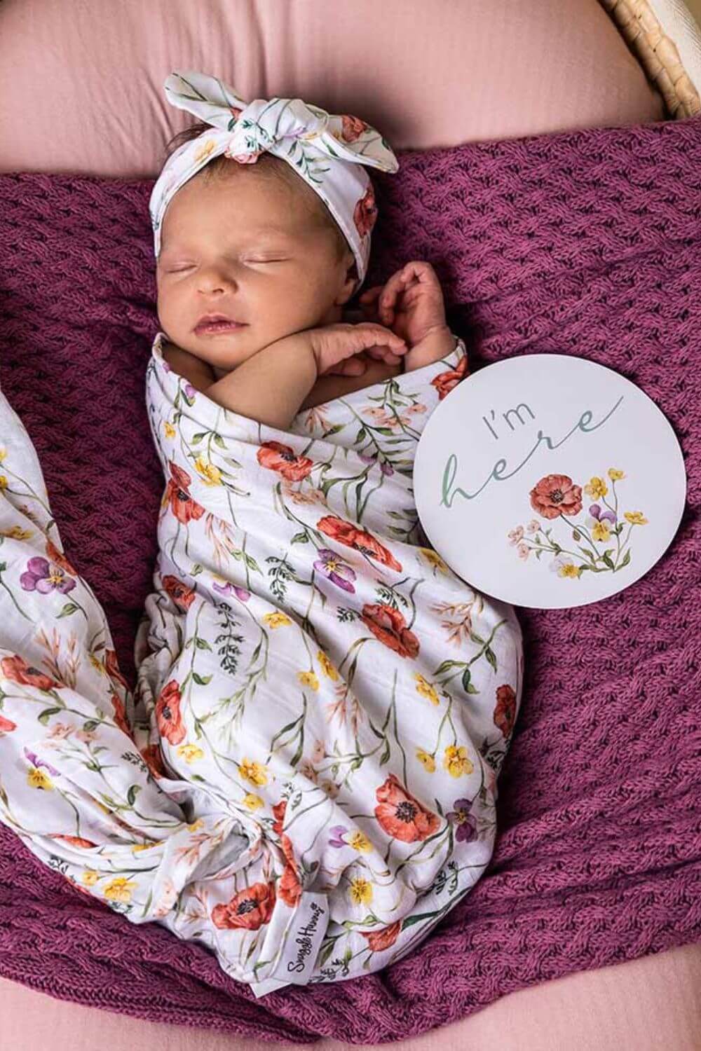 Snuggle Hunny Meadow & Pink Sand Reversible Milestone Cards