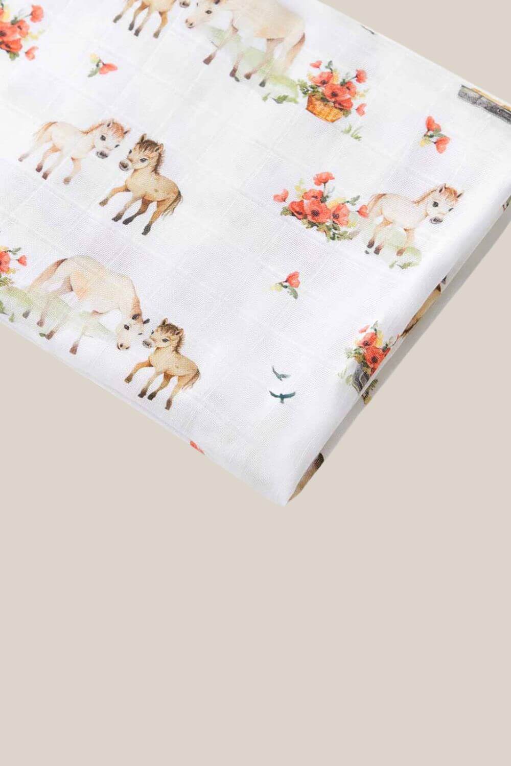 Snuggle Hunny Pony Pals Organic Muslin Wrap