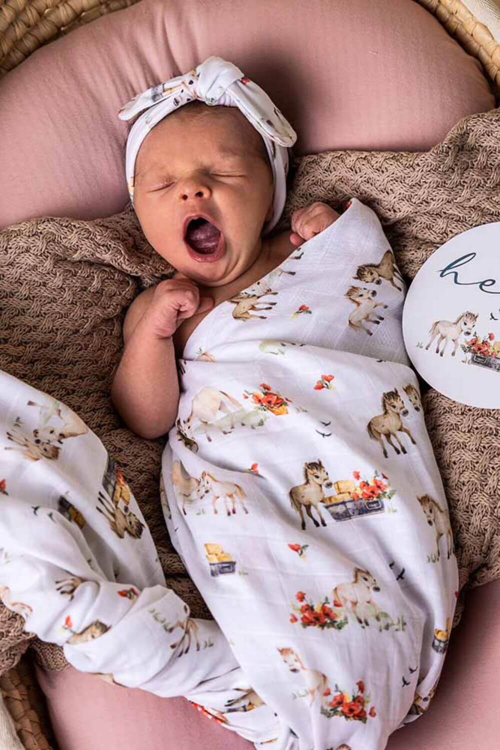 Snuggle Hunny Pony Pals Organic Muslin Wrap