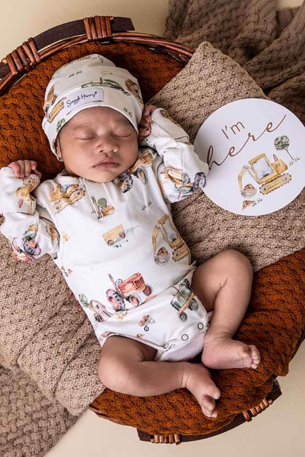 Snuggle Hunny Diggers & Ochre Reversible Milestone Cards