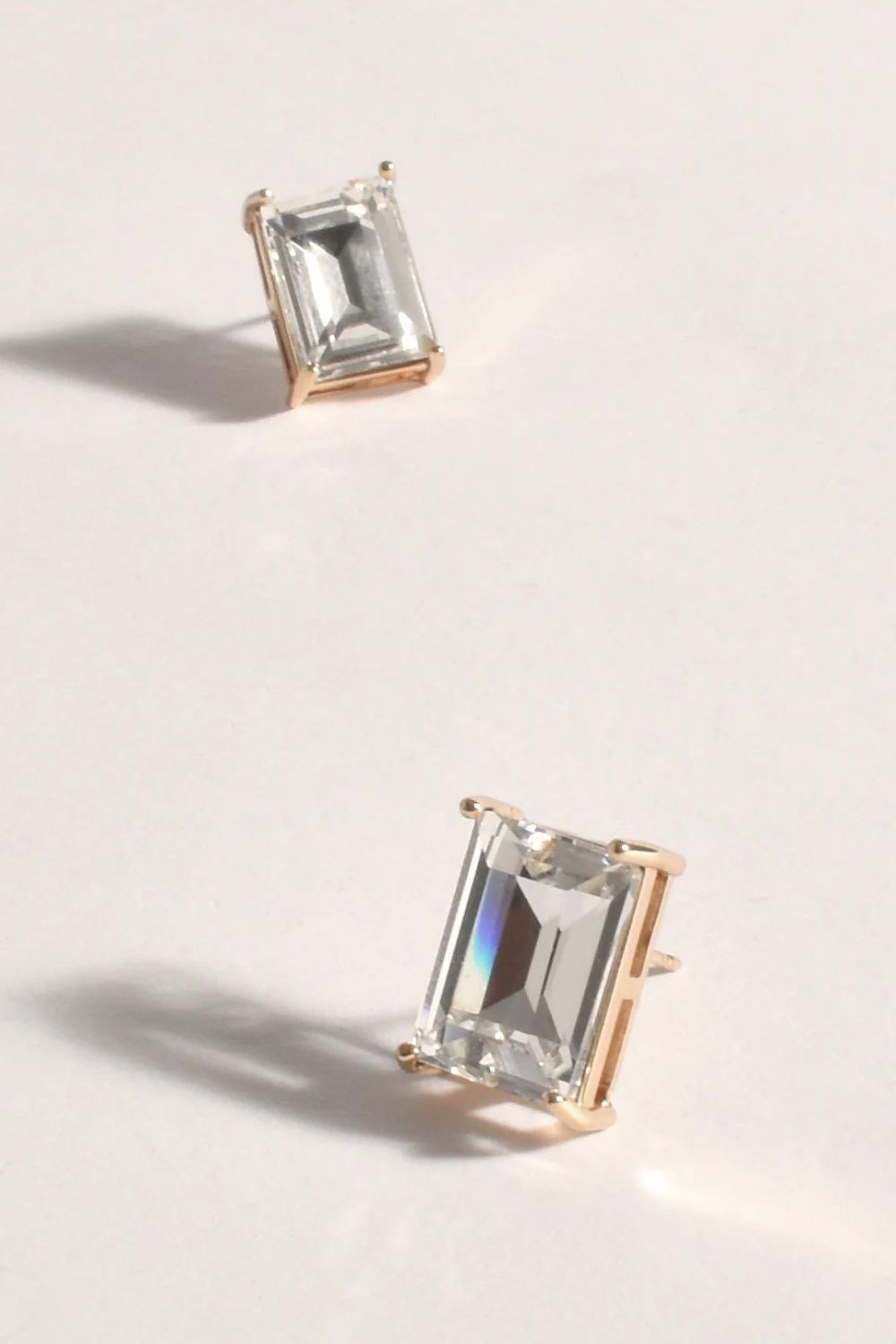 Adorne Bree Rectangle Jewel Stud Earrings