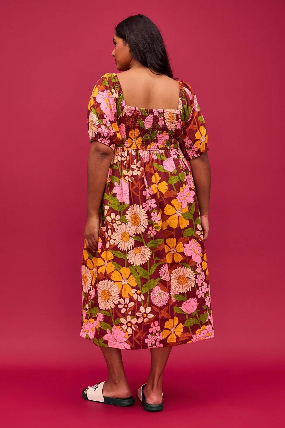 Sage x Clare Benita Puff Sleeve Maxi Dress