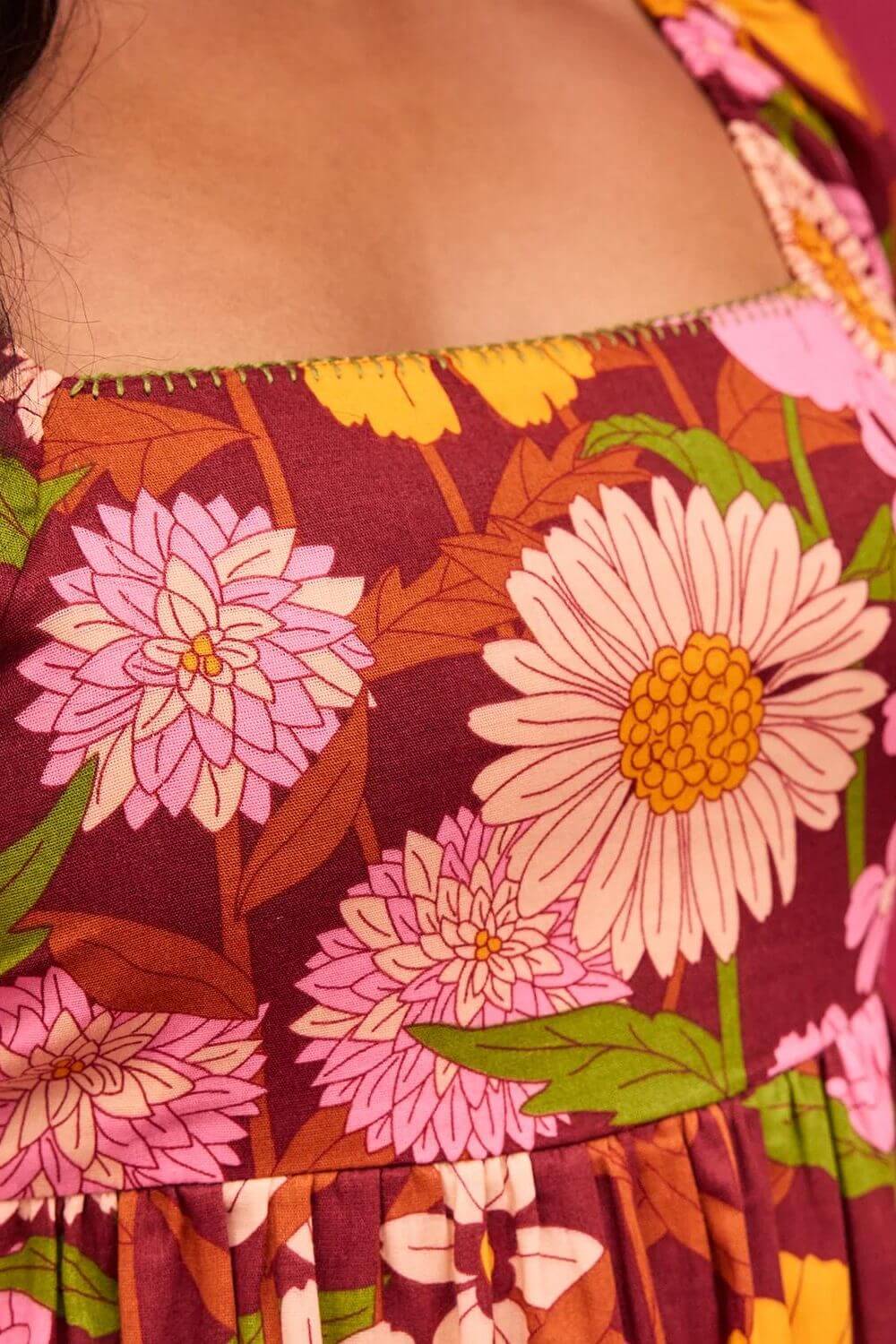 Sage x Clare Benita Puff Sleeve Maxi Dress