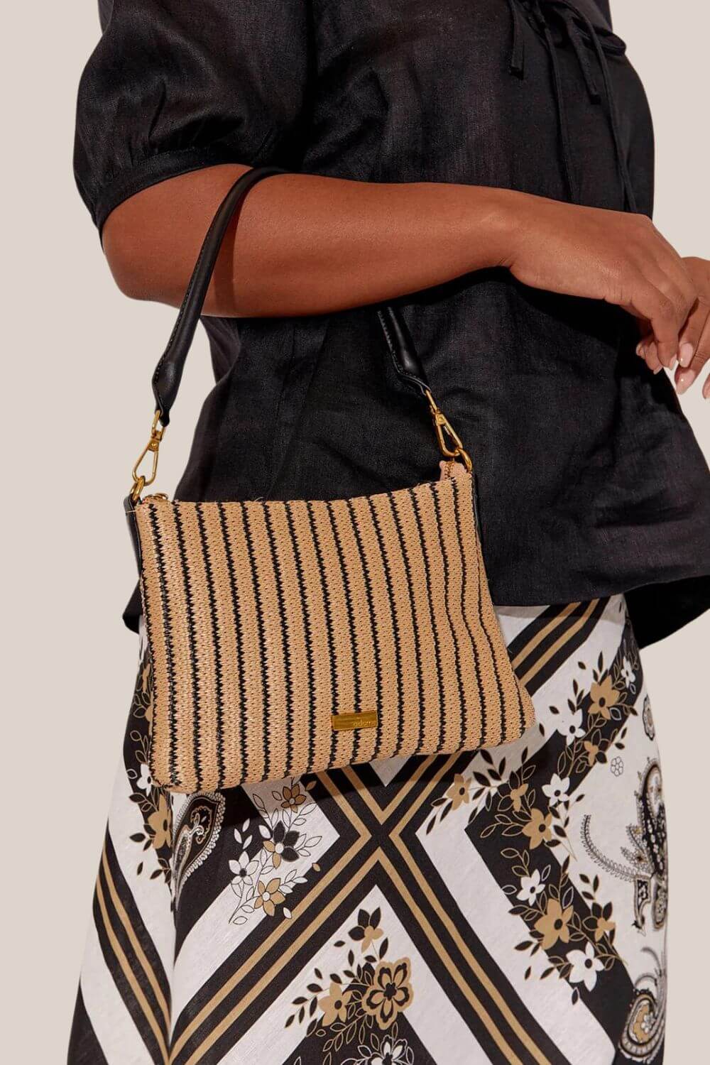 Adorne Iris Woven Shoulder Bag