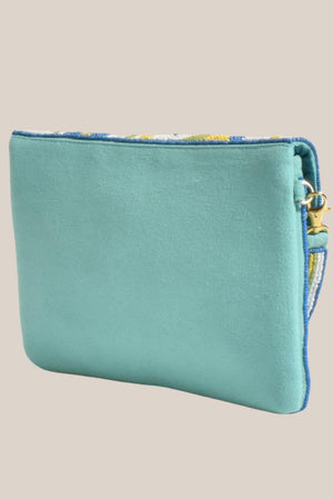 Adorne Swirl Pattern Beaded Fold Over Clutch