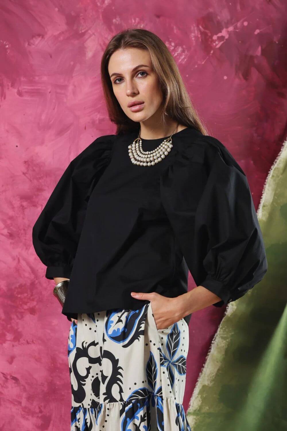 Maude Vivante Cali Puff Sleeve Blouse