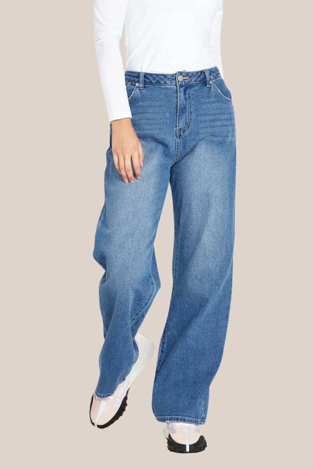 Sass Emerald High Waisted Wide Leg Jeans