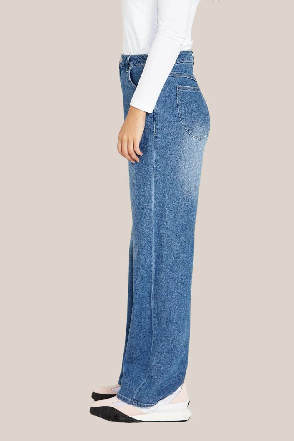 Sass Emerald High Waisted Wide Leg Jeans