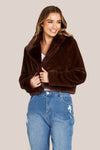 Sass Xanthe Cropped Fur Jacket