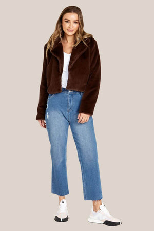 Sass Xanthe Cropped Fur Jacket