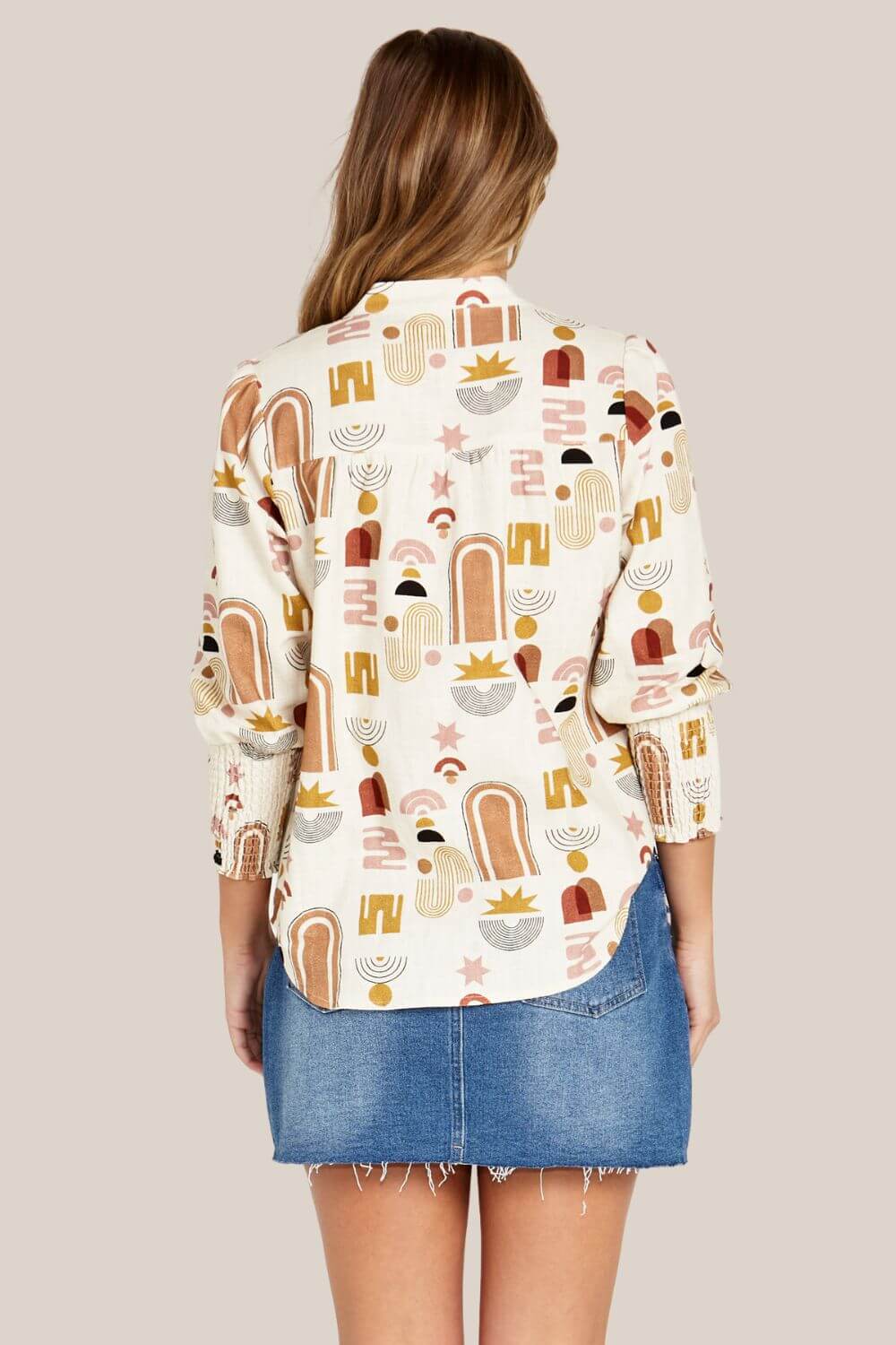 Sass Roxy Shirred Cuff Blouse