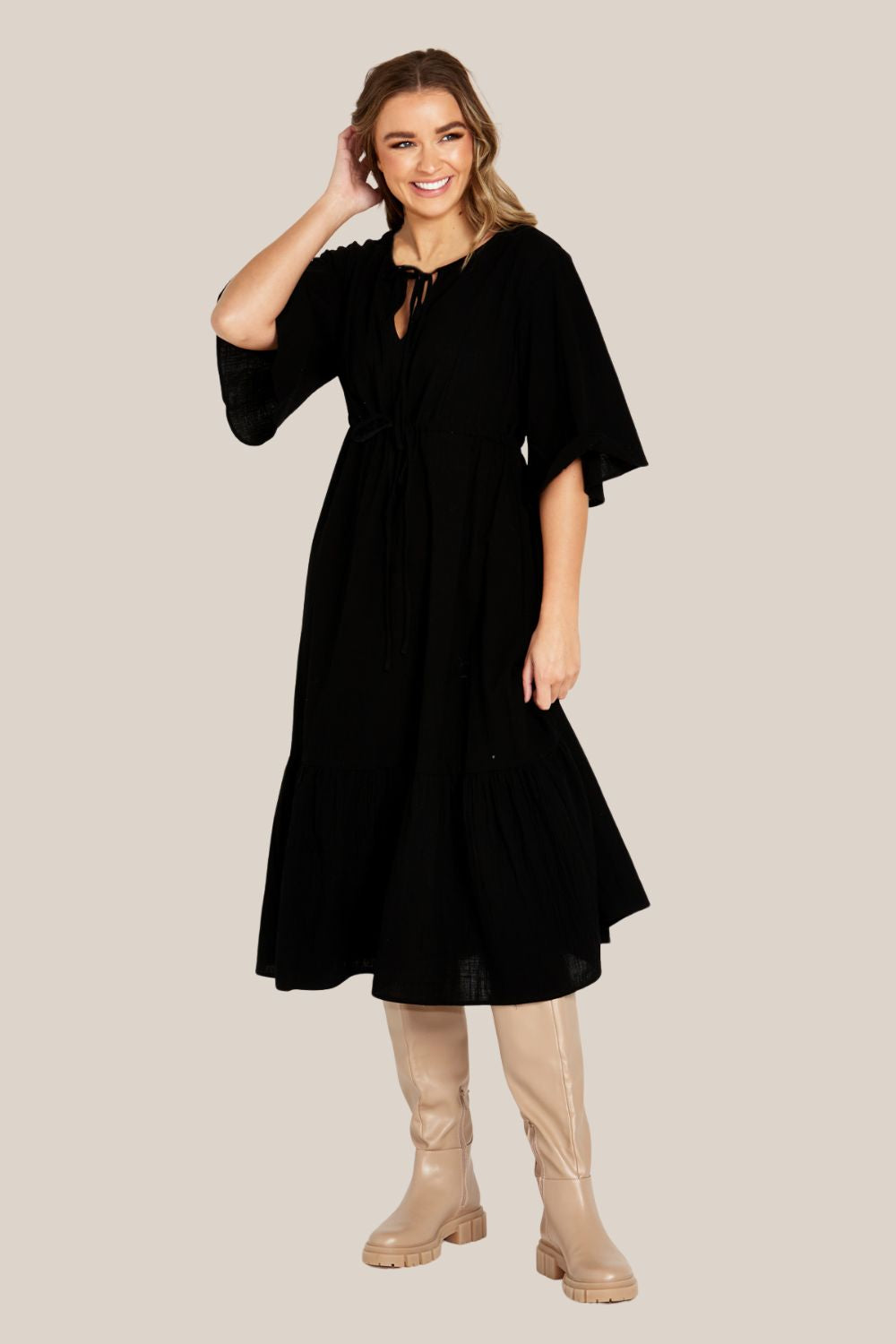 Sass Sonya Midi Tiered Dress