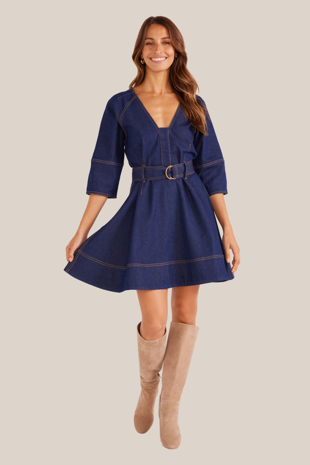 Mink Pink Kenzie Denim Mini Dress