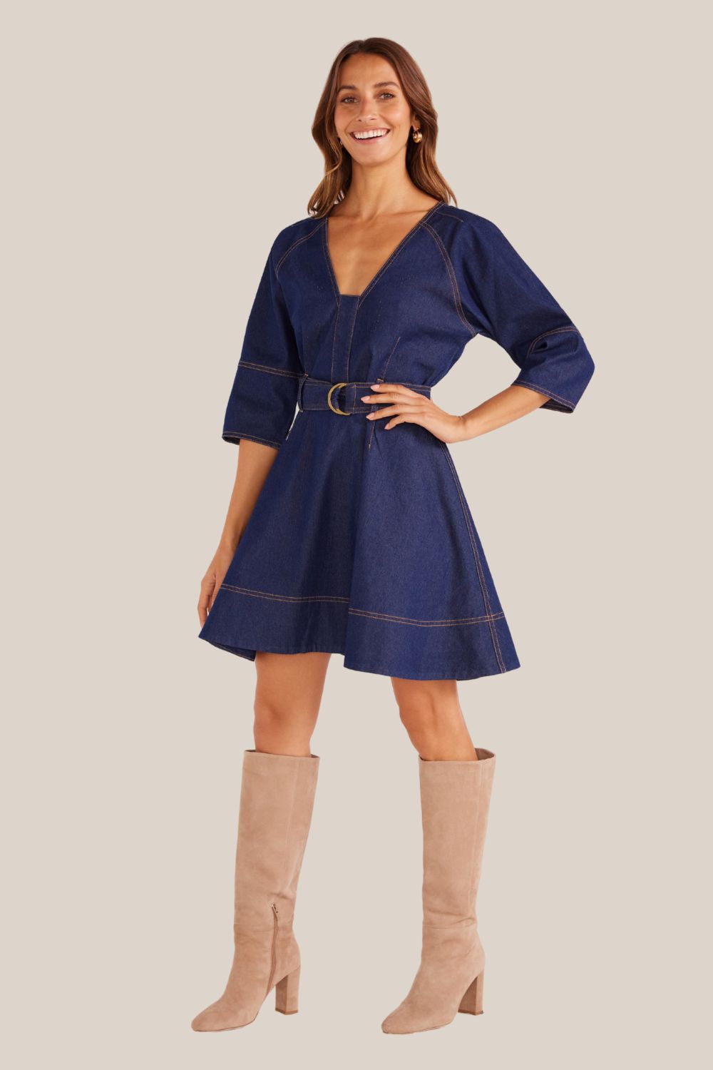 Mink Pink Kenzie Denim Mini Dress