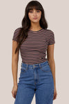 All About Eve Rib Stripe Tee