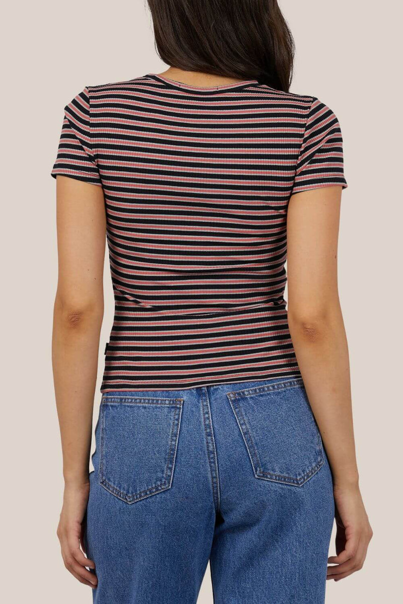 All About Eve Rib Stripe Tee