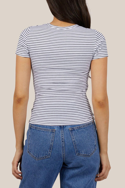 All About Eve Rib Stripe Tee