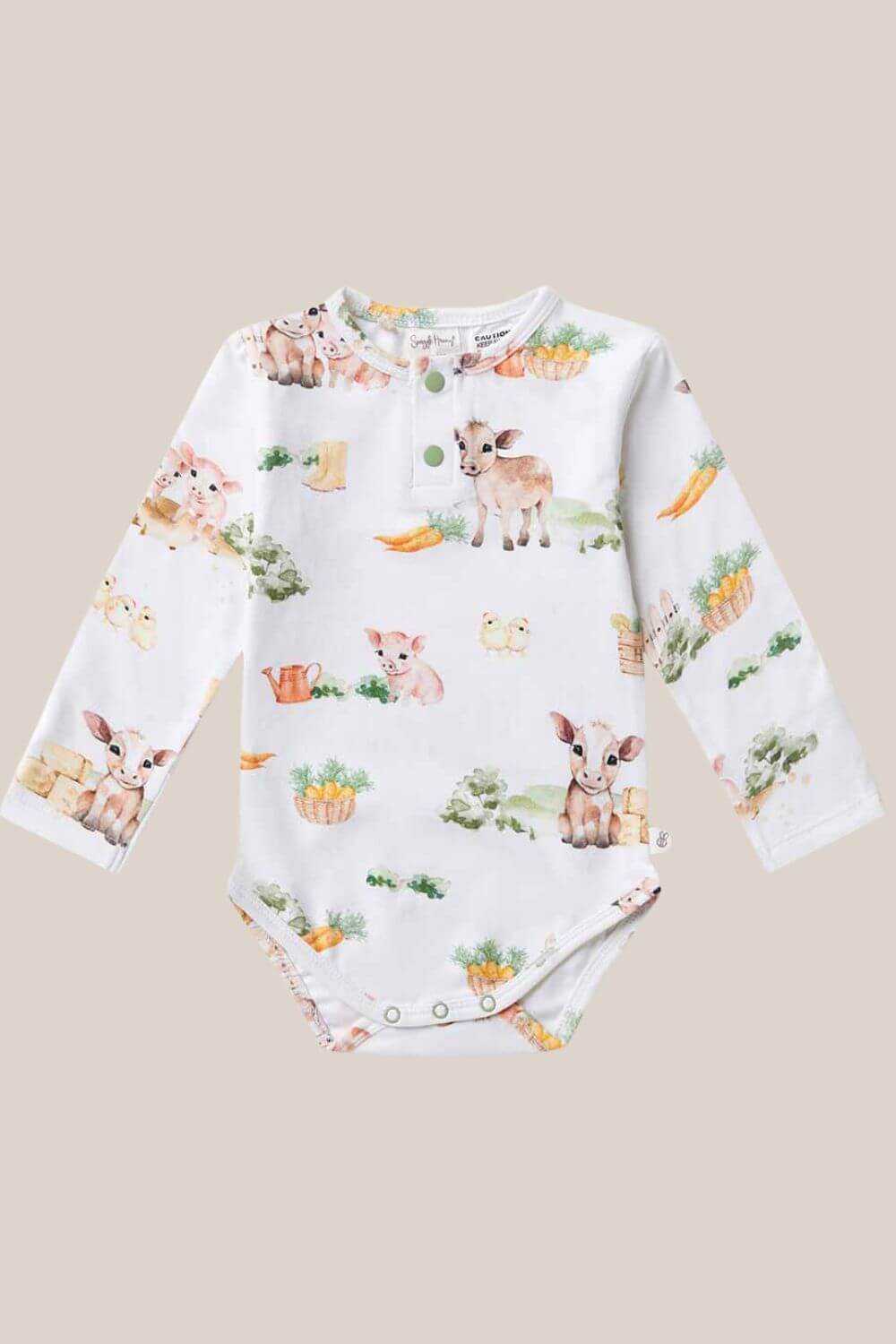 Snuggle Hunny Farm Long Sleeve Organic Bodysuit