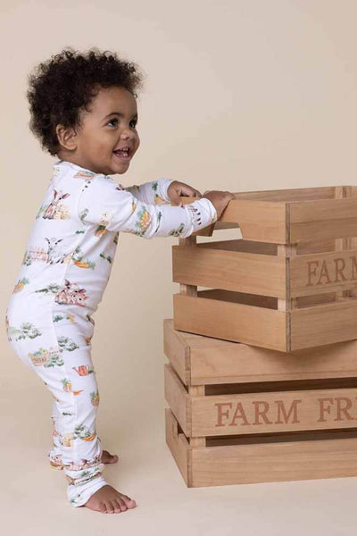 Snuggle Hunny Farm Organic Growsuit