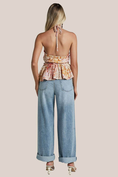 Amalie The Label Herrera Mid Rise Wide Leg Jeans