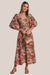 Amalie The Label Catalina Linen Blend Sweetheart Balloon Sleeve Midi Dress