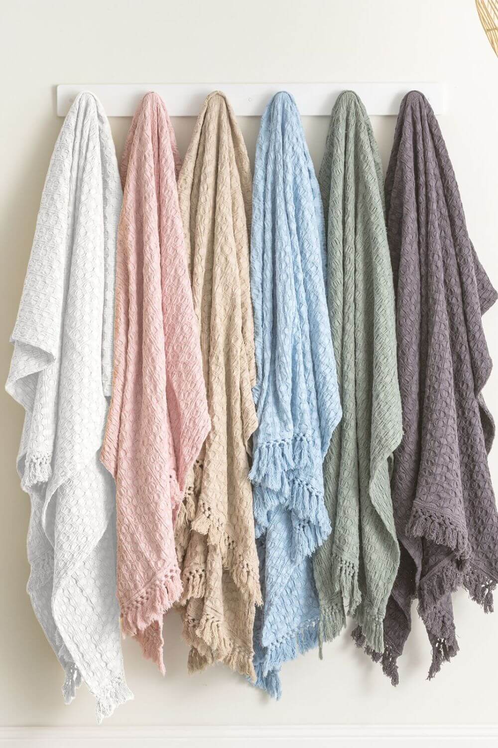 Renee Taylor Alysian Washed Cotton Textured Throw 130 x 200cm