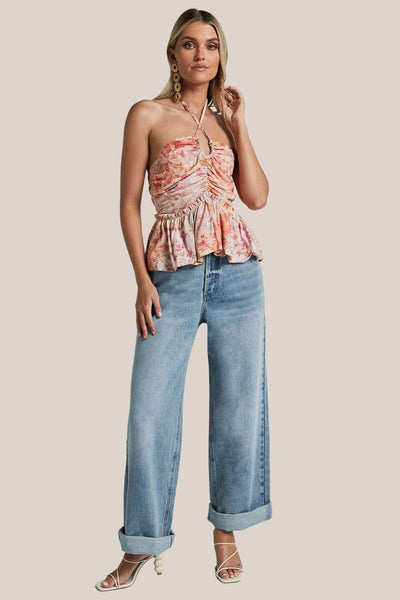 Amalie The Label Herrera Mid Rise Wide Leg Jeans