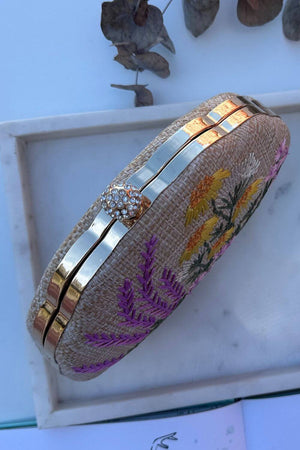 BoElle Floral Stitch Clutch