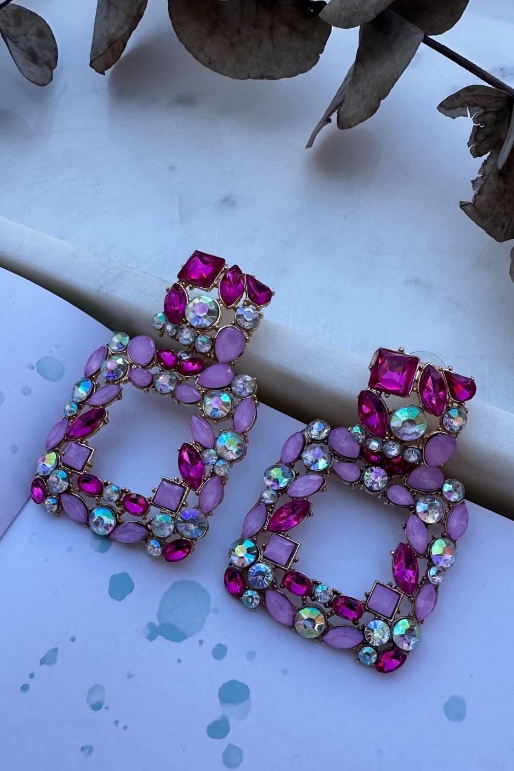 BoElle Geometric Statement Earrings