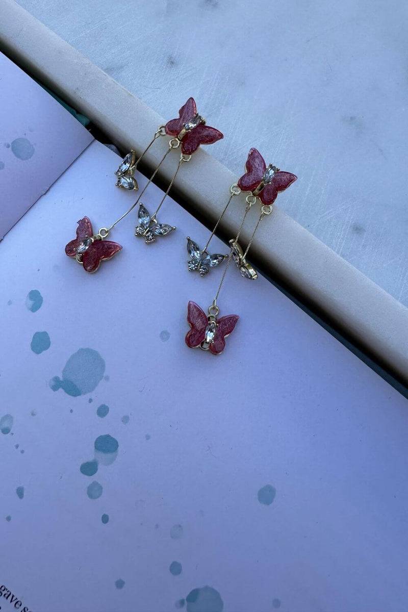 BoElle Whimsical Butterfly Drop Earrings