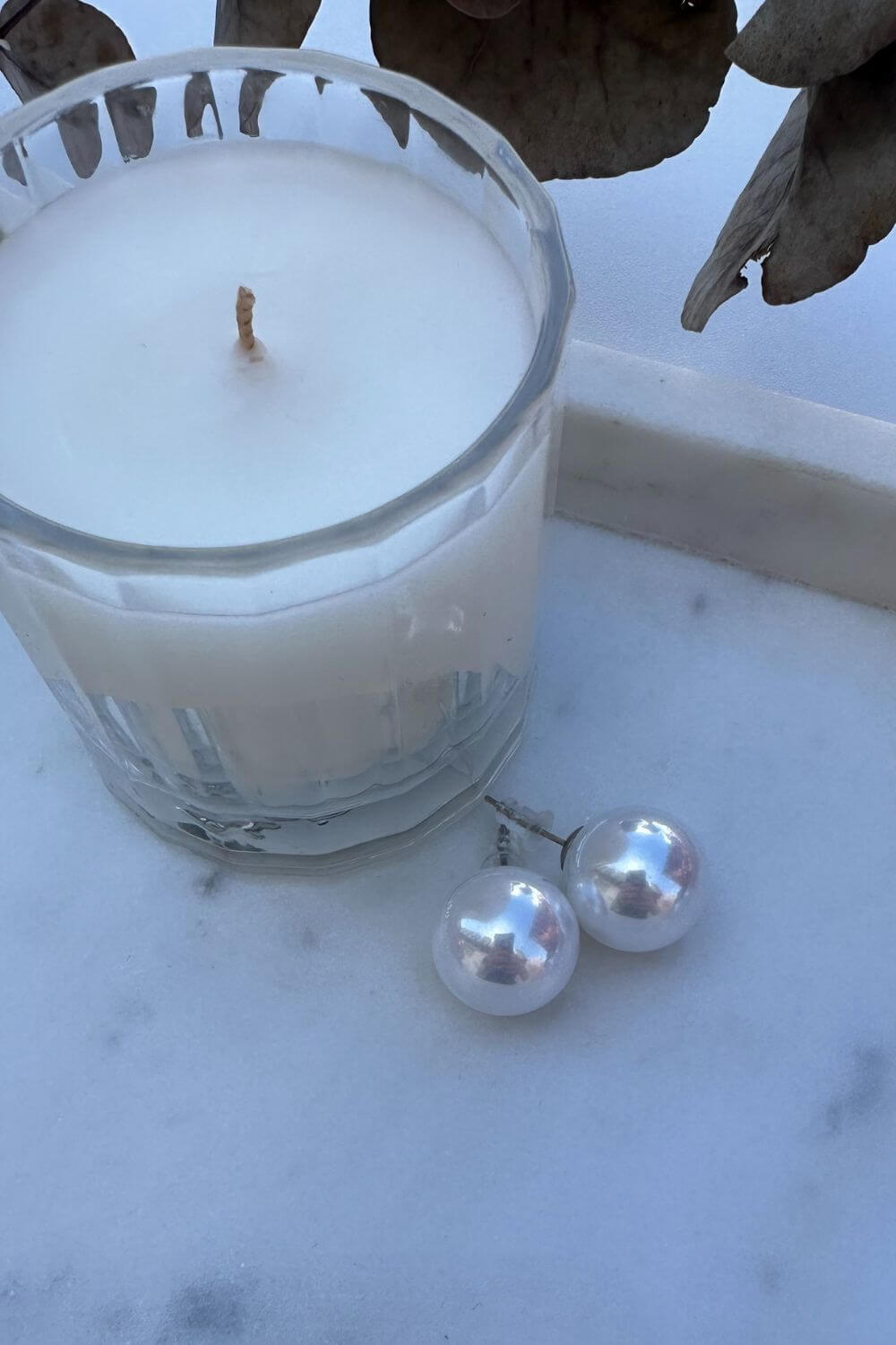 BoElle Large Pearl Stud Earrings