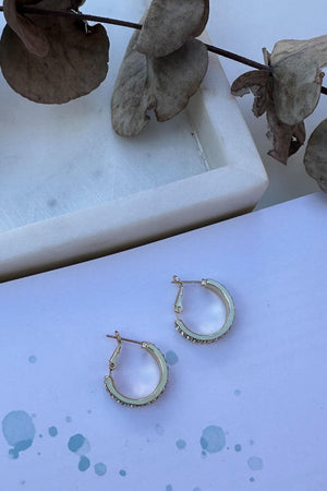 BoElle Diamond Mini Hoop Earrings