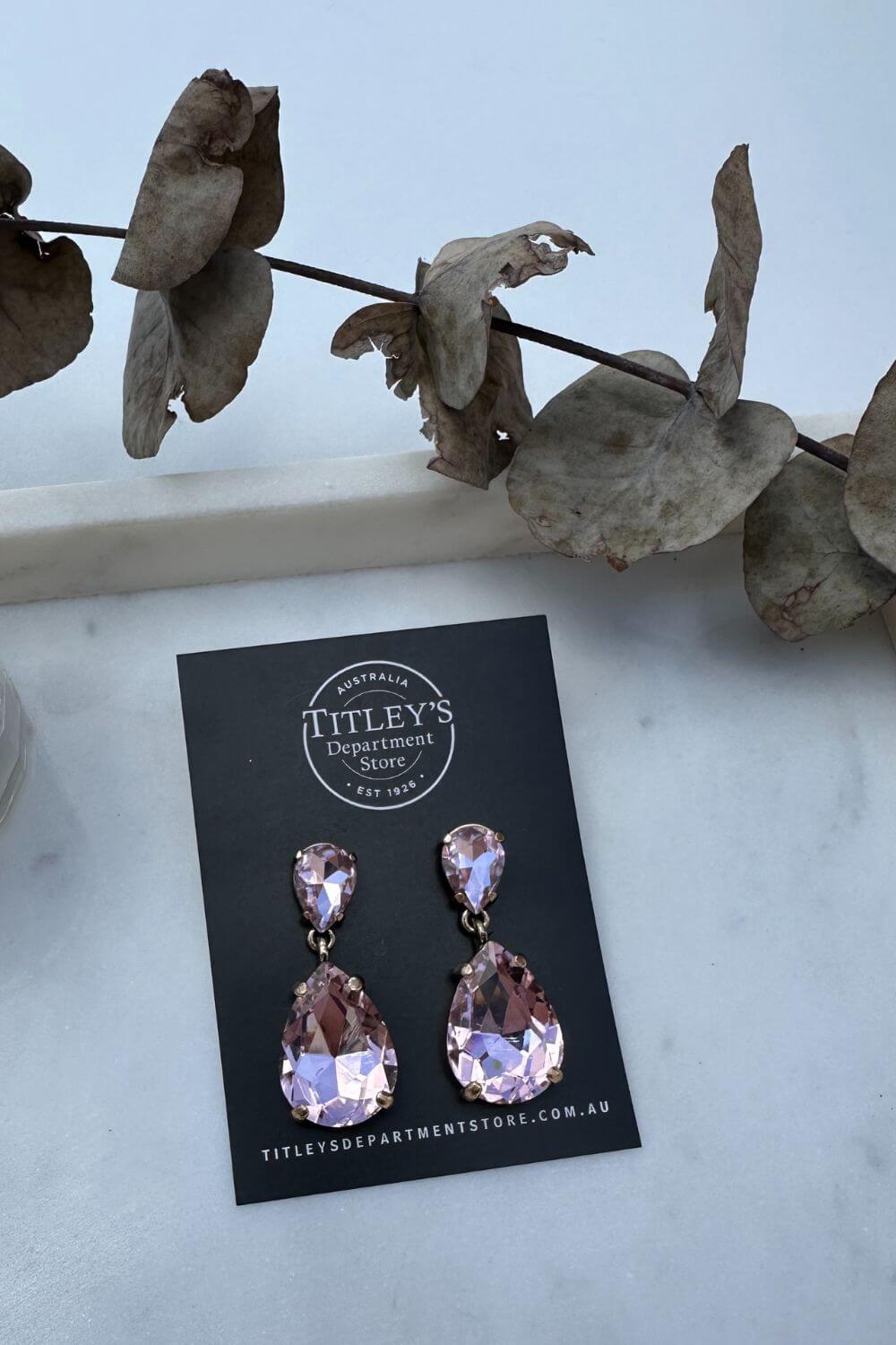 BoElle Rhinestone Waterdrop Earrings