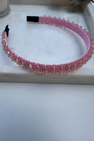 BoElle Simple Crystal Beaded Headband