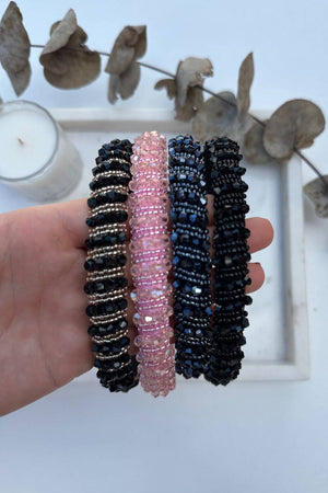 BoElle Simple Crystal Beaded Headband