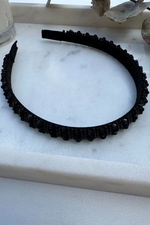 BoElle Simple Crystal Beaded Headband
