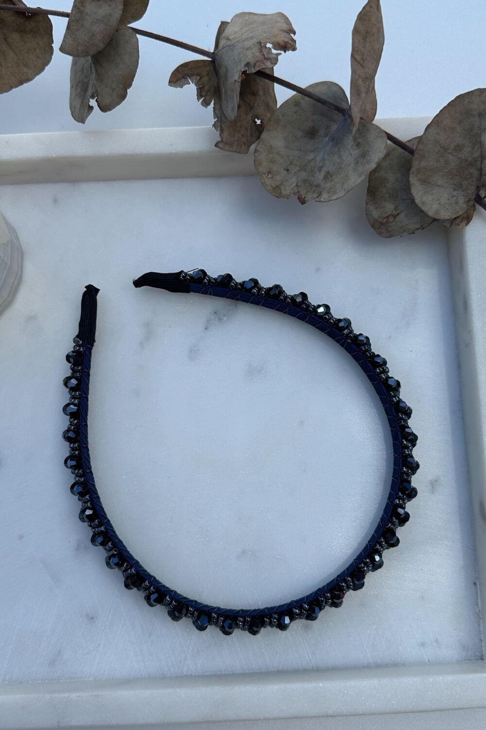 BoElle Simple Crystal Beaded Headband