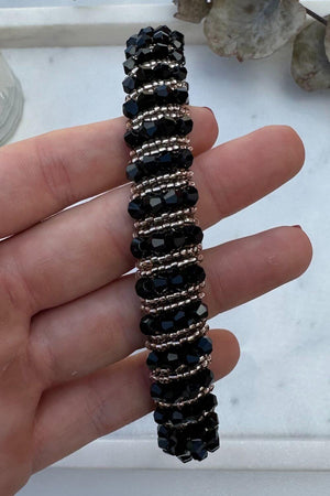BoElle Simple Crystal Beaded Headband