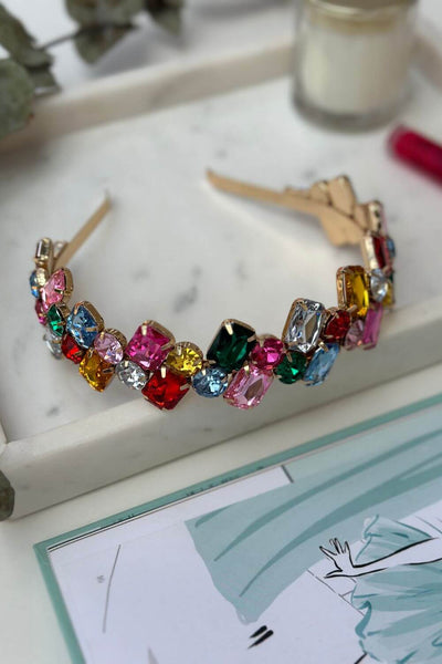 BoElle Multi Gemstone Headband