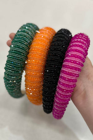 BoElle Crystal Beaded High Headband