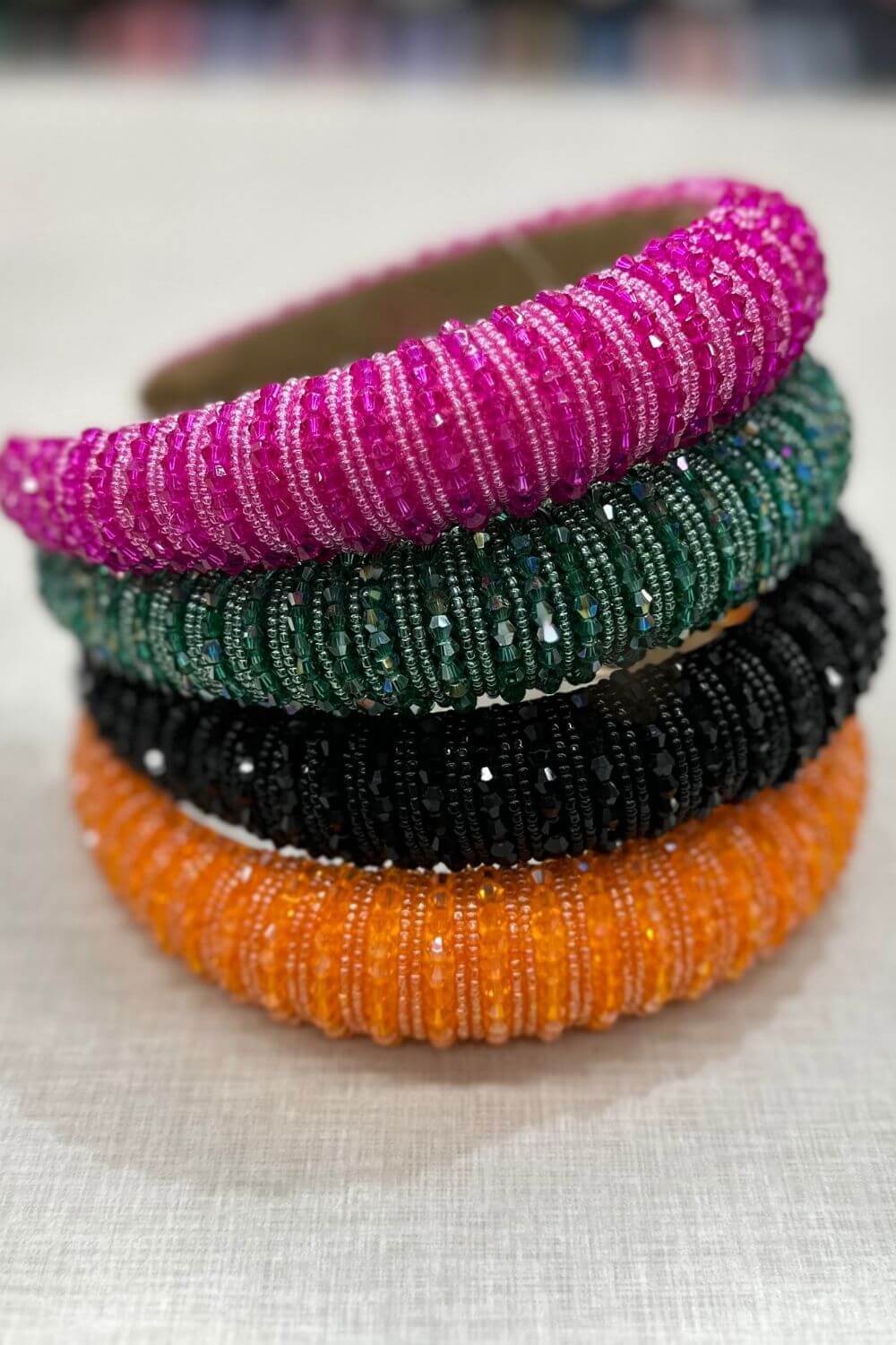 BoElle Crystal Beaded High Headband