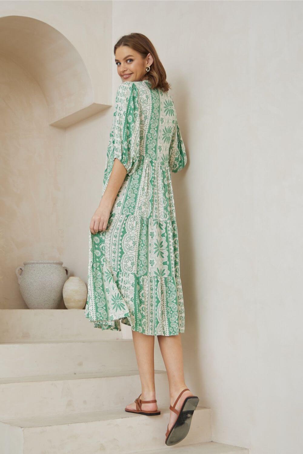 Indi Printed Midi Dress