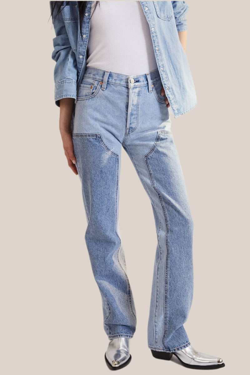 Levi Womens 501 90s Chaps Done and Dusted Jeans